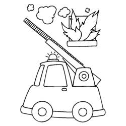 ぬりえページ: 消防車 (交通機関) #135875 - 無料の印刷可能なぬりえページ