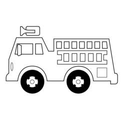 ぬりえページ: 消防車 (交通機関) #135890 - 無料の印刷可能なぬりえページ