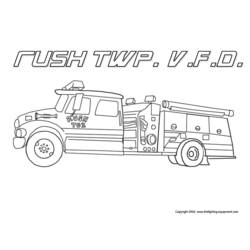 ぬりえページ: 消防車 (交通機関) #135911 - 無料の印刷可能なぬりえページ