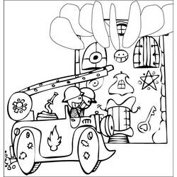 ぬりえページ: 消防車 (交通機関) #135922 - 無料の印刷可能なぬりえページ