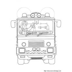 ぬりえページ: 消防車 (交通機関) #136010 - 無料の印刷可能なぬりえページ