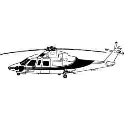 ぬりえページ: ヘリコプター (交通機関) #136065 - 無料の印刷可能なぬりえページ