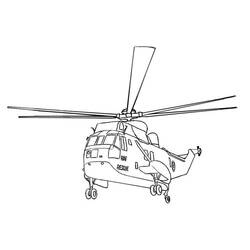 ぬりえページ: ヘリコプター (交通機関) #136070 - 無料の印刷可能なぬりえページ