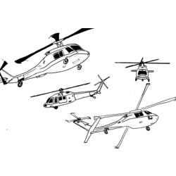 ぬりえページ: ヘリコプター (交通機関) #136148 - 無料の印刷可能なぬりえページ