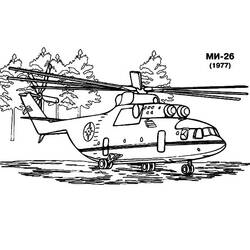 ぬりえページ: ヘリコプター (交通機関) #136229 - 無料の印刷可能なぬりえページ