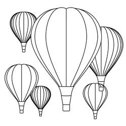 ぬりえページ: 熱気球 (交通機関) #134583 - 無料の印刷可能なぬりえページ