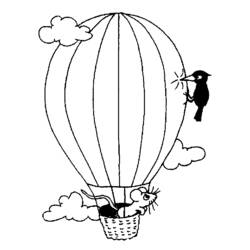 ぬりえページ: 熱気球 (交通機関) #134591 - 無料の印刷可能なぬりえページ