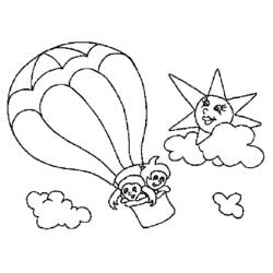 ぬりえページ: 熱気球 (交通機関) #134601 - 無料の印刷可能なぬりえページ