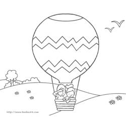 ぬりえページ: 熱気球 (交通機関) #134604 - 無料の印刷可能なぬりえページ