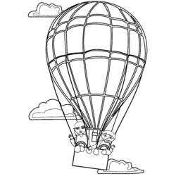 ぬりえページ: 熱気球 (交通機関) #134611 - 無料の印刷可能なぬりえページ