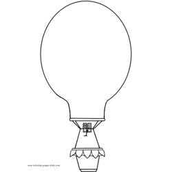 ぬりえページ: 熱気球 (交通機関) #134612 - 無料の印刷可能なぬりえページ