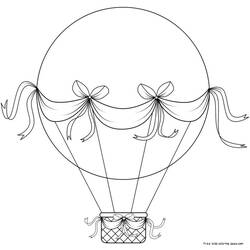 ぬりえページ: 熱気球 (交通機関) #134615 - 無料の印刷可能なぬりえページ