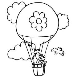 ぬりえページ: 熱気球 (交通機関) #134619 - 無料の印刷可能なぬりえページ