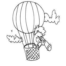 ぬりえページ: 熱気球 (交通機関) #134622 - 無料の印刷可能なぬりえページ