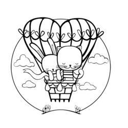 ぬりえページ: 熱気球 (交通機関) #134628 - 無料の印刷可能なぬりえページ