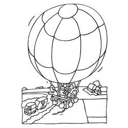 ぬりえページ: 熱気球 (交通機関) #134631 - 無料の印刷可能なぬりえページ