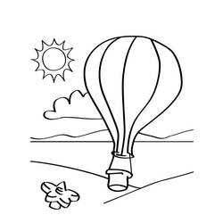 ぬりえページ: 熱気球 (交通機関) #134641 - 無料の印刷可能なぬりえページ