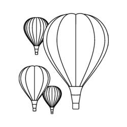 ぬりえページ: 熱気球 (交通機関) #134645 - 無料の印刷可能なぬりえページ
