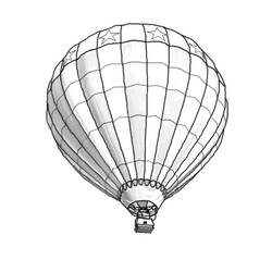 ぬりえページ: 熱気球 (交通機関) #134647 - 無料の印刷可能なぬりえページ
