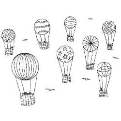 ぬりえページ: 熱気球 (交通機関) #134667 - 無料の印刷可能なぬりえページ
