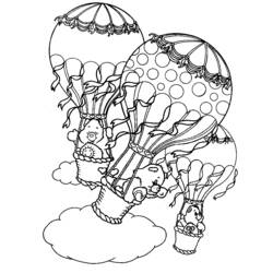 ぬりえページ: 熱気球 (交通機関) #134670 - 無料の印刷可能なぬりえページ
