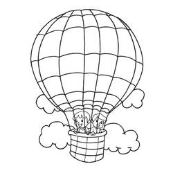 ぬりえページ: 熱気球 (交通機関) #134686 - 無料の印刷可能なぬりえページ