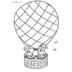 ぬりえページ: 熱気球 (交通機関) #134704 - 無料の印刷可能なぬりえページ
