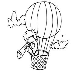 ぬりえページ: 熱気球 (交通機関) #134710 - 無料の印刷可能なぬりえページ