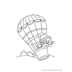 ぬりえページ: 熱気球 (交通機関) #134719 - 無料の印刷可能なぬりえページ
