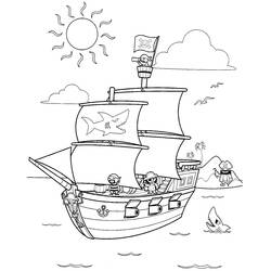 ぬりえページ: 海賊船 (交通機関) #138206 - 無料の印刷可能なぬりえページ