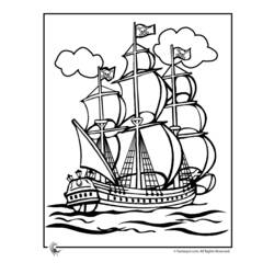 ぬりえページ: 海賊船 (交通機関) #138214 - 無料の印刷可能なぬりえページ