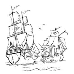 ぬりえページ: 海賊船 (交通機関) #138220 - 無料の印刷可能なぬりえページ