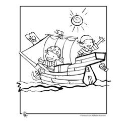 ぬりえページ: 海賊船 (交通機関) #138228 - 無料の印刷可能なぬりえページ