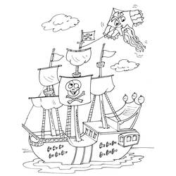 ぬりえページ: 海賊船 (交通機関) #138233 - 無料の印刷可能なぬりえページ