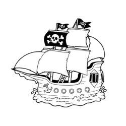 ぬりえページ: 海賊船 (交通機関) #138240 - 無料の印刷可能なぬりえページ