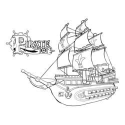 ぬりえページ: 海賊船 (交通機関) #138243 - 無料の印刷可能なぬりえページ