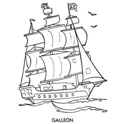 ぬりえページ: 海賊船 (交通機関) #138246 - 無料の印刷可能なぬりえページ