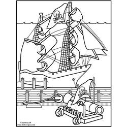 ぬりえページ: 海賊船 (交通機関) #138286 - 無料の印刷可能なぬりえページ