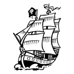 ぬりえページ: 海賊船 (交通機関) #138379 - 無料の印刷可能なぬりえページ