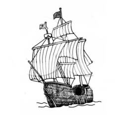 ぬりえページ: 海賊船 (交通機関) #138404 - 無料の印刷可能なぬりえページ