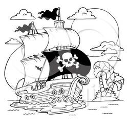 ぬりえページ: 海賊船 (交通機関) #138411 - 無料の印刷可能なぬりえページ