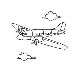 ぬりえページ: 飛行機 (交通機関) #134780 - 無料の印刷可能なぬりえページ