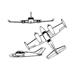 ぬりえページ: 飛行機 (交通機関) #134789 - 無料の印刷可能なぬりえページ