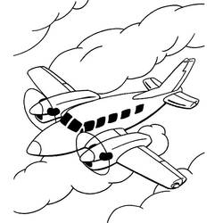 ぬりえページ: 飛行機 (交通機関) #134806 - 無料の印刷可能なぬりえページ