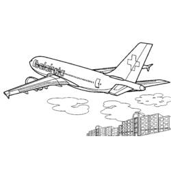 ぬりえページ: 飛行機 (交通機関) #134821 - 無料の印刷可能なぬりえページ