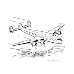 ぬりえページ: 飛行機 (交通機関) #134903 - 無料の印刷可能なぬりえページ