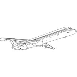 ぬりえページ: 飛行機 (交通機関) #135005 - 無料の印刷可能なぬりえページ