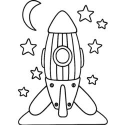 ぬりえページ: ロケット (交通機関) #140051 - 無料の印刷可能なぬりえページ