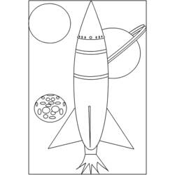 ぬりえページ: ロケット (交通機関) #140057 - 無料の印刷可能なぬりえページ