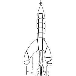 ぬりえページ: ロケット (交通機関) #140064 - 無料の印刷可能なぬりえページ